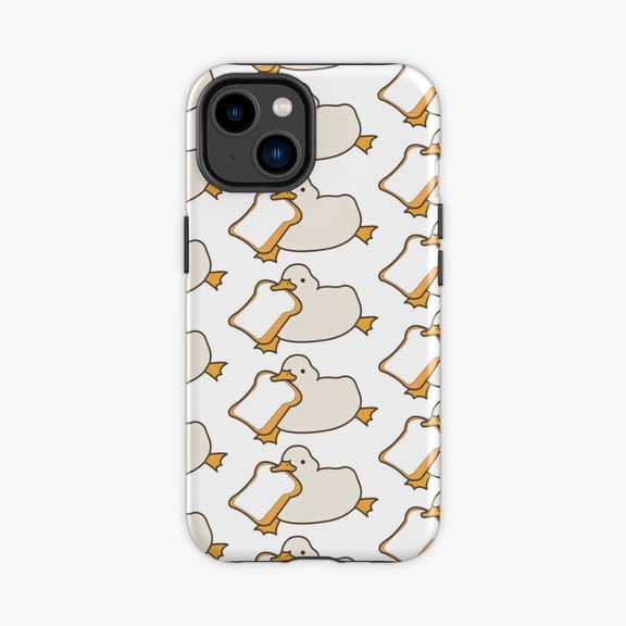 Protective iPhone Case Cute Duck With Bread Kawaii Animal Design Phone Case IP13/14 Magnetic MagSafe Compatible