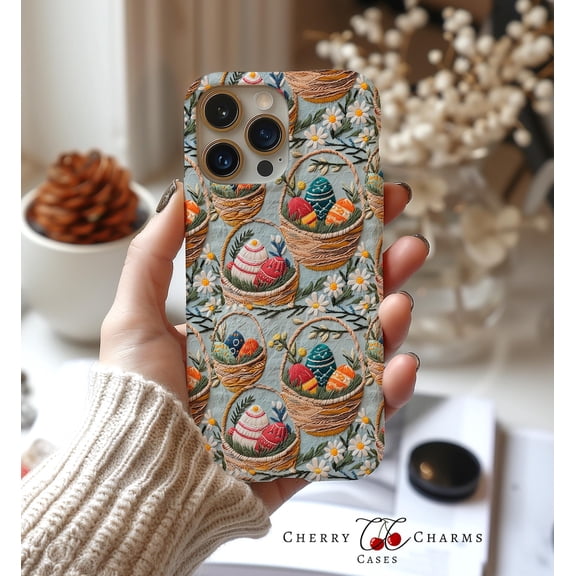 Protective iPhone Case Cute Egg Basket Cell Phone Case Lover For Cover IP16 Magnetic MagSafe Compatible