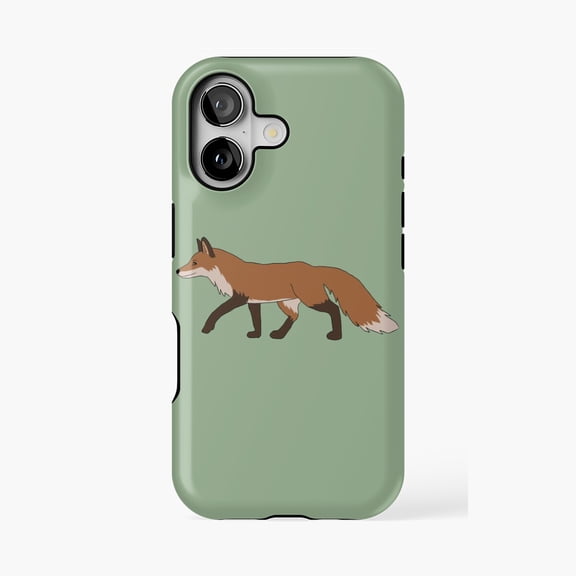 Protective iPhone Case Cute Fox Walking Animal Design Phone Case IP15 Magnetic MagSafe Compatible