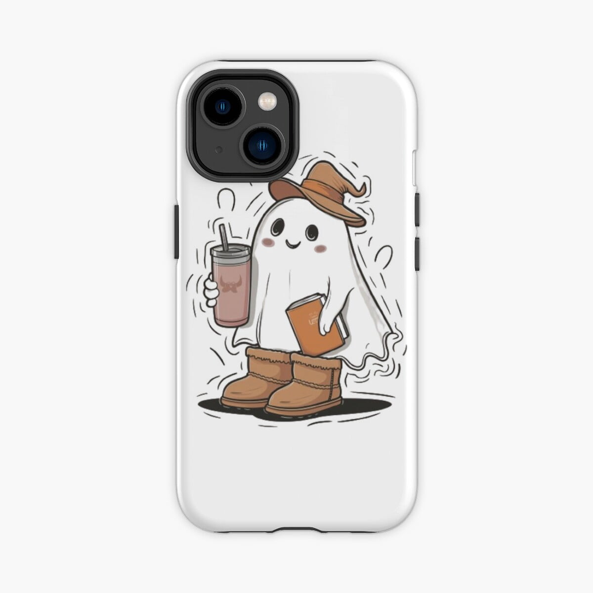 Protective iPhone Case Cute Ghost Pink Tumbler Boots Design Phone Case ...