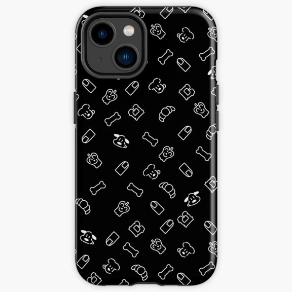 Protective iPhone Case Cute Vtuber Canine Camisole Grid Pattern Heavy Duty Shockproof Hard Shell IP13/14 Magnetic MagSafe Compatible