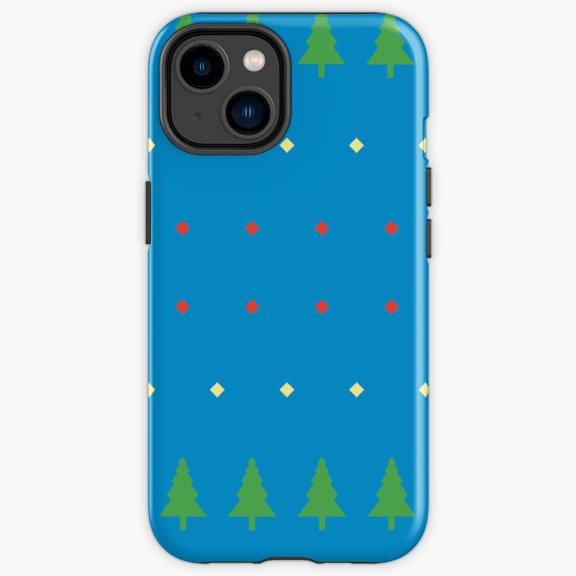 Protective iPhone Case Cute Winter Tree Pattern Seamless Graphic Cover Variant IP16 Magnetic MagSafe Compatible