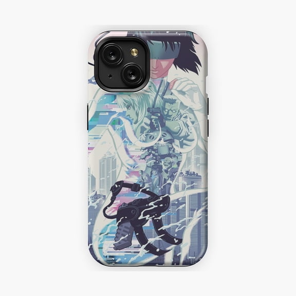 Protective iPhone Case Cyber Ghost Warrior Phone Case with Futuristic Design Mecha Soldier Armor IP13/14 Magnetic MagSafe Compatible