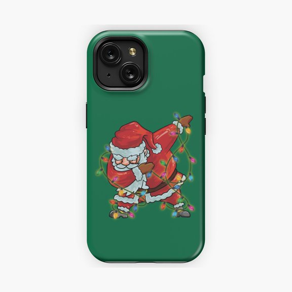 Protective iPhone Case Dabbing Claus Festive Inspired Decorative Phone Case Modern Dance Father Cover IP15 Magnetic MagSafe Compatible