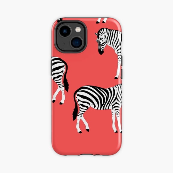 Protective iPhone Case Dancing Zebra Pattern Phone Case IP16 Magnetic MagSafe Compatible