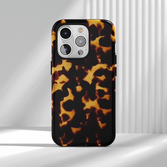 Protective iPhone Case Dark Amber Tortoisesphone Case Fashion Trend Avant Garde Compatible With Cover IP16 Magnetic MagSafe Compatible