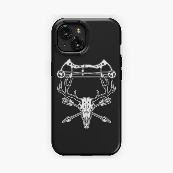 Protective iPhone Case Deer Bow Hunter Phone Case Rustic Archery Hunting Design IP16 Magnetic MagSafe Compatible