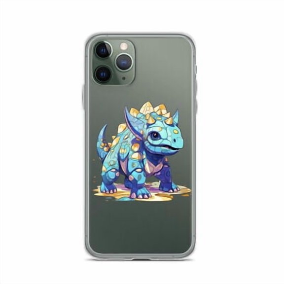 Protective iPhone Case Dinosaur Clear Fun Transparent Protective Phone Case IP15 Magnetic MagSafe Compatible