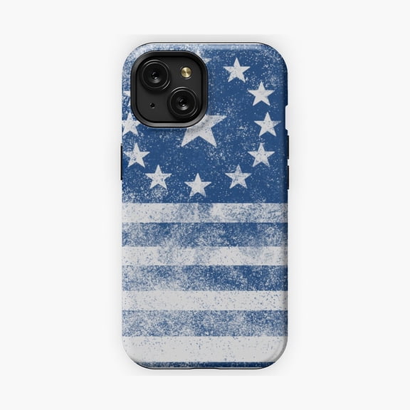 Protective iPhone Case Distressed Desert Flag Rustic Design Phone Case Southwestern Country Shield IP16 Magnetic MagSafe Compatible