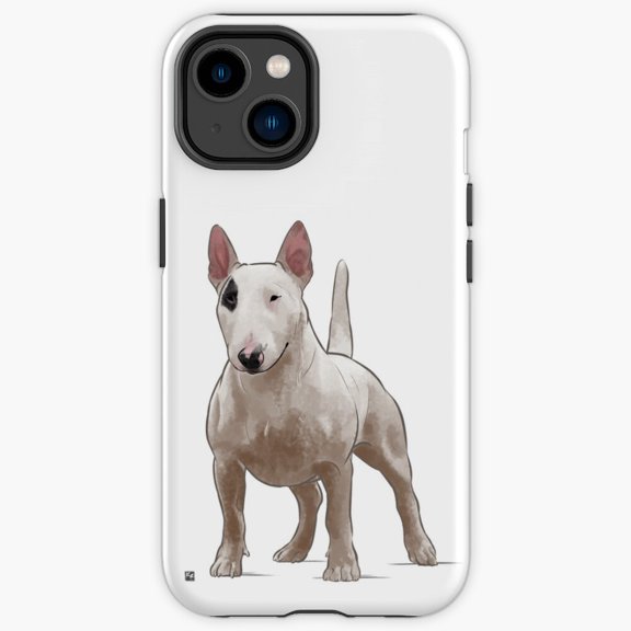 Protective iPhone Case Dog Collection England National Bull Terrier Union Jack Crest Cover IP16 Magnetic MagSafe Compatible