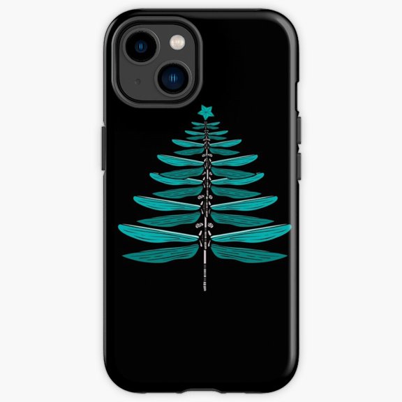 Protective iPhone Case Dragonfly Winter Tree Whimsical Insect Graphic Cover Art Variant IP16 Magnetic MagSafe Compatible