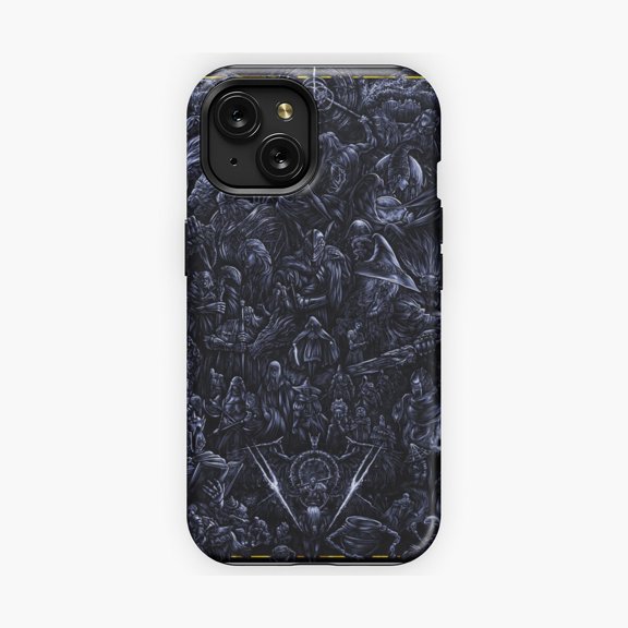 Protective iPhone Case Engraved Fantasy Ring Inspired Artwork Phone Case IP13/14 Magnetic MagSafe Compatible