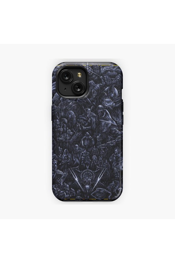 Protective iPhone Case Engraved Fantasy Ring Inspired Artwork Phone Case IP13/14 Magnetic MagSafe Compatible
