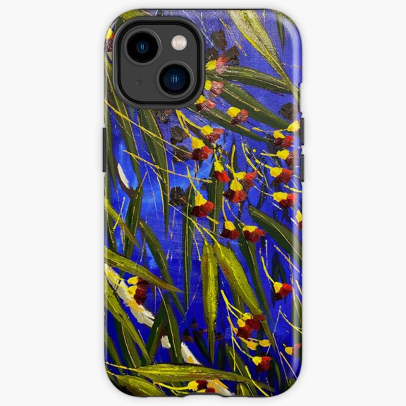 Protective iPhone Case Eucalyptus Flowers Australian Native Tree Branch Foliage Heavy Duty Shockproof Hard Shell IP16 Magnetic MagSafe Compatible