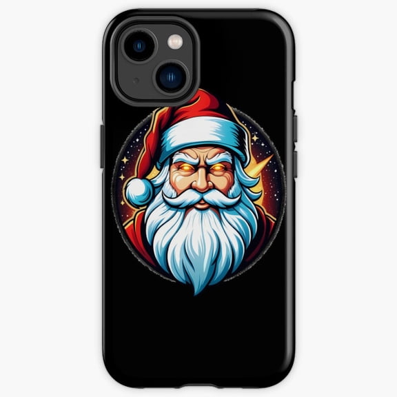 Protective iPhone Case Evil Santa Claus Angry Face Horror Character Graphic Shell IP13/14 Magnetic MagSafe Compatible
