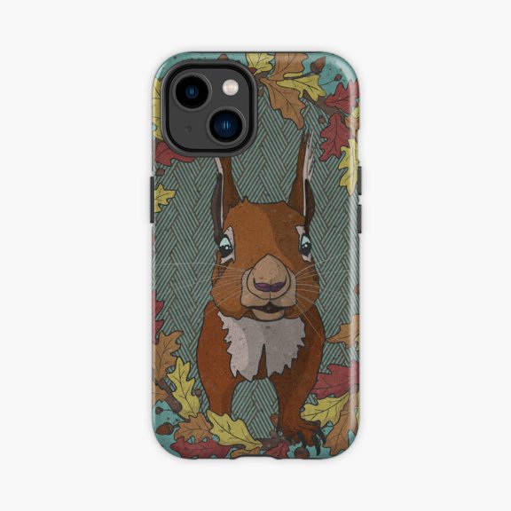 Protective iPhone Case Fall Squirrel Nature Design Phone Case IP13/14 Magnetic MagSafe Compatible