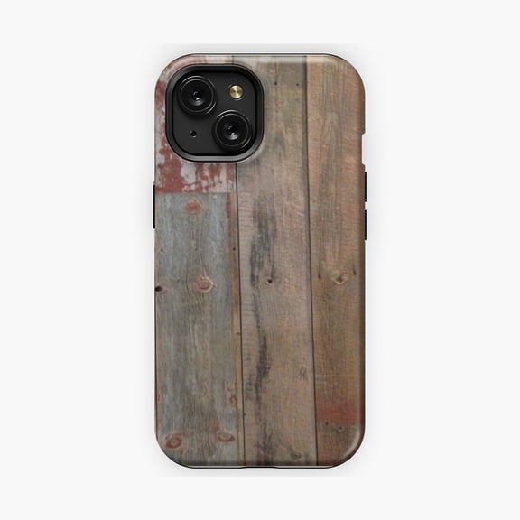 Protective iPhone Case Farmhouse Chic Rustic Western Primitive Barn Wood Phone Case IP13/14 Magnetic MagSafe Compatible