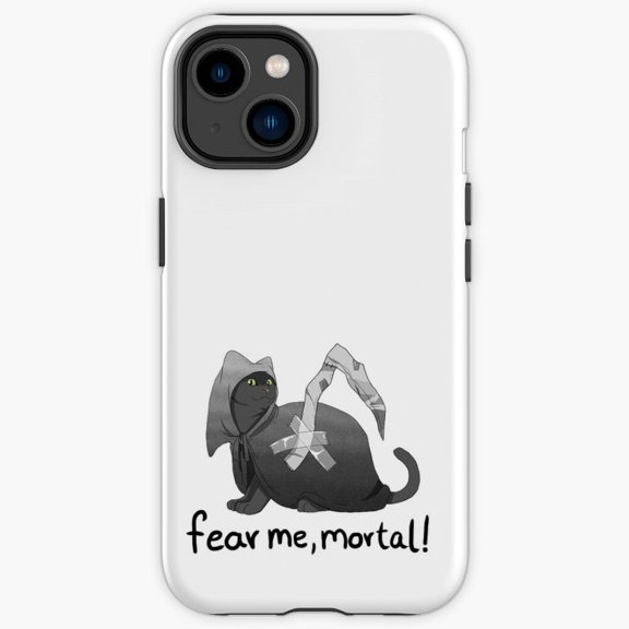 Protective iPhone Case Fear Me Mortal Grumpy Kitten Attitude Slogan Shield IP16 Magnetic MagSafe Compatible