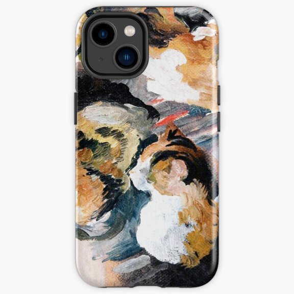 Protective iPhone Case Feline Portrait Classic Minimalist Silhouette Animal Track Shell IP13/14 Magnetic MagSafe Compatible
