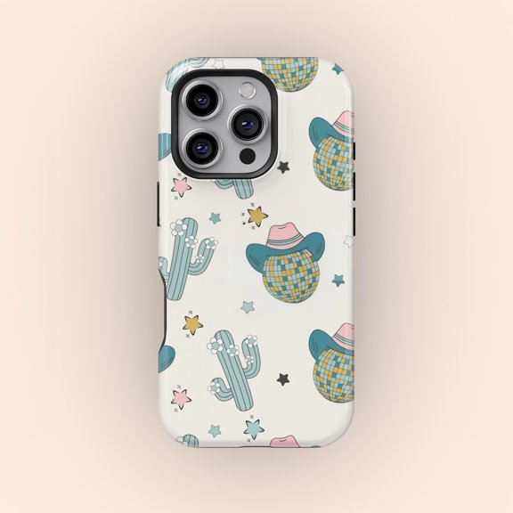 Protective iPhone Case Felt Cactus Desert Handmade Aesthetic Saguaro Pattern Cover IP16 Magnetic MagSafe Compatible