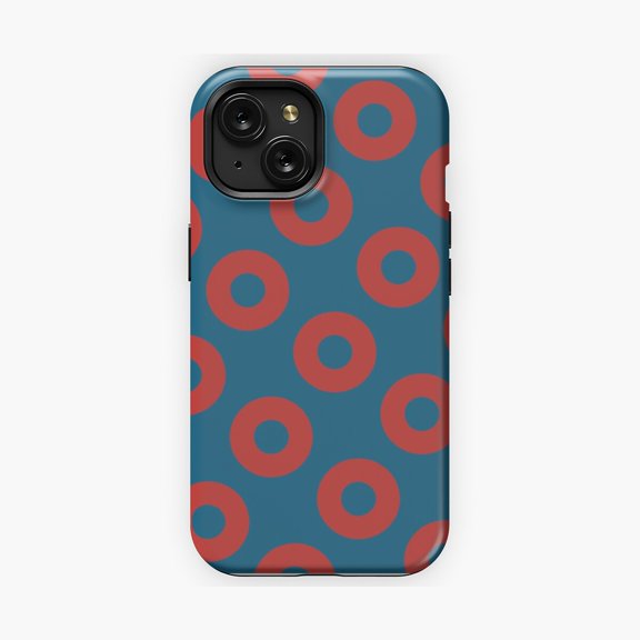 Protective iPhone Case Fish Donuts Abstract Pattern Artwork Phone Case IP16 Magnetic MagSafe Compatible