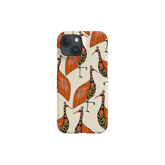 Protective iPhone Case Floral Flamingo Scatter Bird Flower Off White Tropical Cover IP15 Magnetic MagSafe Compatible