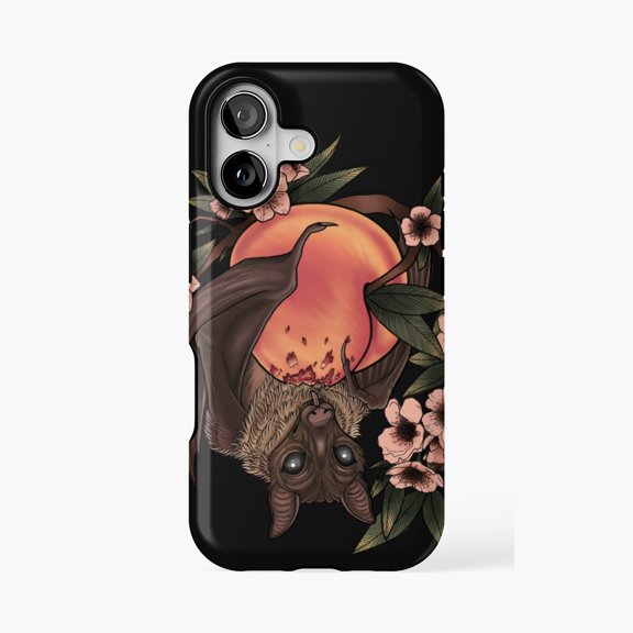 Protective iPhone Case Flying Fox Finds A Fruit Animal Design Phone Case IP15 Magnetic MagSafe Compatible