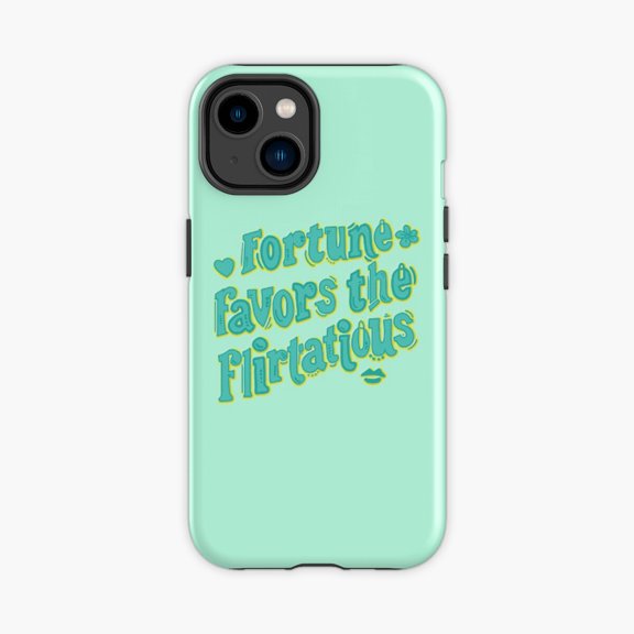 Protective iPhone Case Fortune Favors The Flirtatious Literary Quote Phone Case IP13/14 Magnetic MagSafe Compatible
