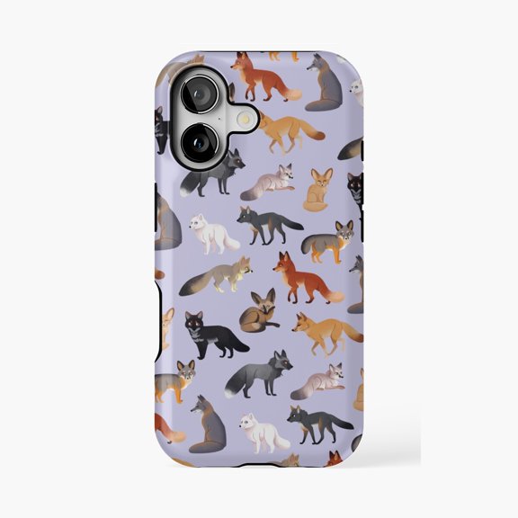 Protective iPhone Case Fox Breeds Animal Collection Design Phone Case IP13/14 Magnetic MagSafe Compatible