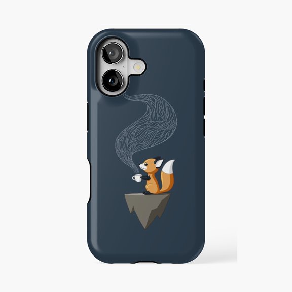 Protective iPhone Case Fox Tea Animal Design Phone Case IP13/14 Magnetic MagSafe Compatible