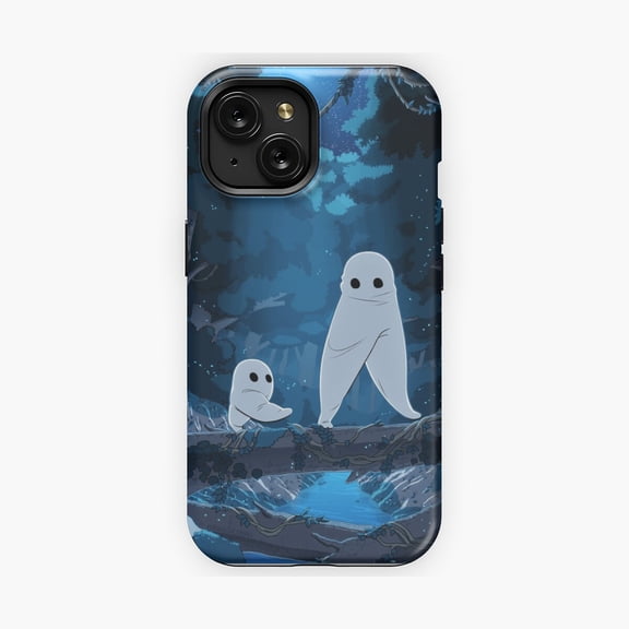Protective iPhone Case Fresno Nightcrawler Cryptid Folklore Mystery Legged Apparition Illustration Phone Case Layout IP16 Magnetic MagSafe Compatible