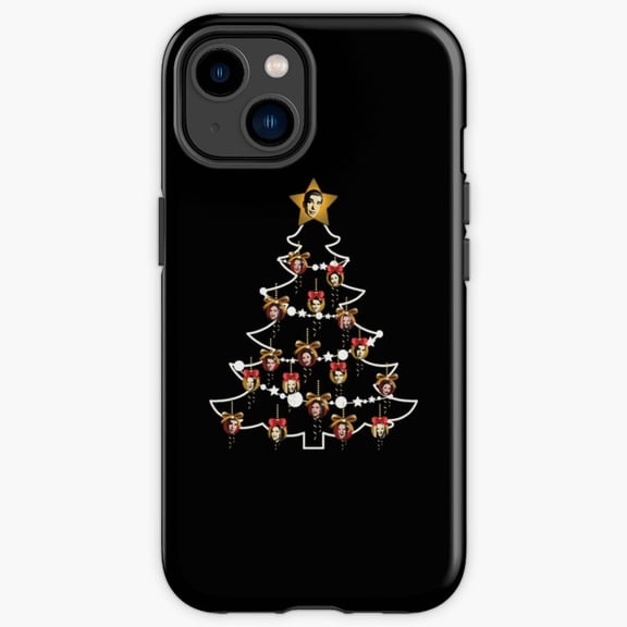 Protective iPhone Case Friends Baubles Winter Tree Whimsical Reunion Graphic Shield IP13/14 Magnetic MagSafe Compatible