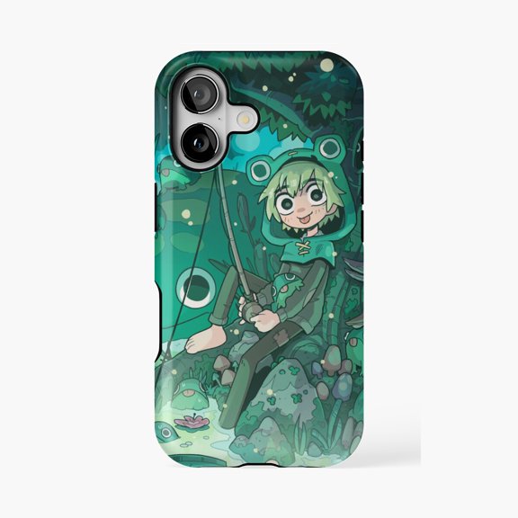 Protective iPhone Case Frog Character Design Phone Case IP13/14 Magnetic MagSafe Compatible
