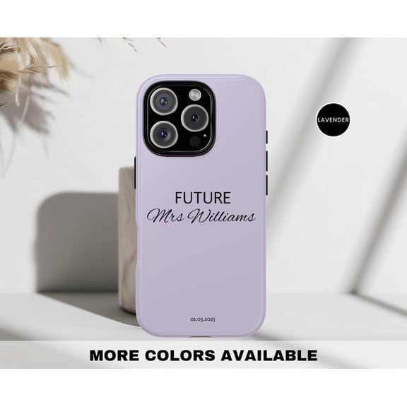 Protective iPhone Case Future Mrs Bride Phone Case Wedding Day Aesthetic Cover Revision IP13/14 Magnetic MagSafe Compatible
