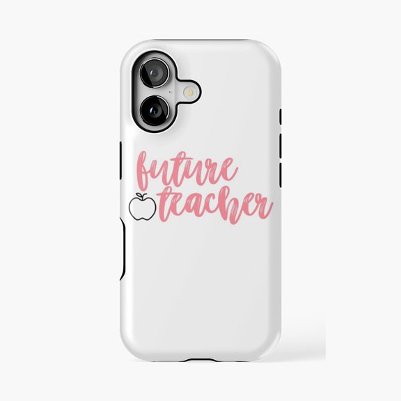Protective iPhone Case Future Teacher Sticker Style Phone Case IP13/14 Magnetic MagSafe Compatible