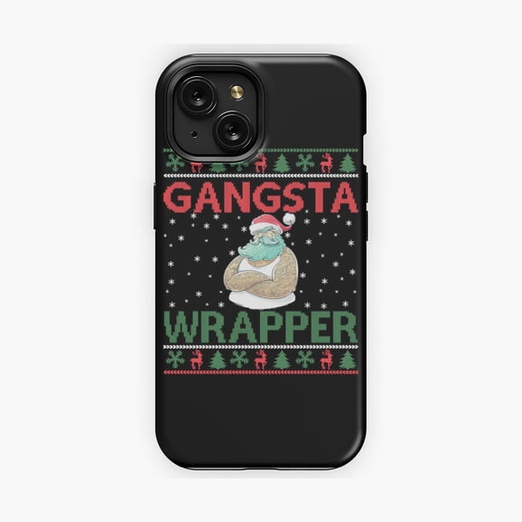 Protective iPhone Case Gangsta Wrapper Wrapping Quote Phone Case Hip Hop Paper Bow Slogan Cover IP13/14 Magnetic MagSafe Compatible