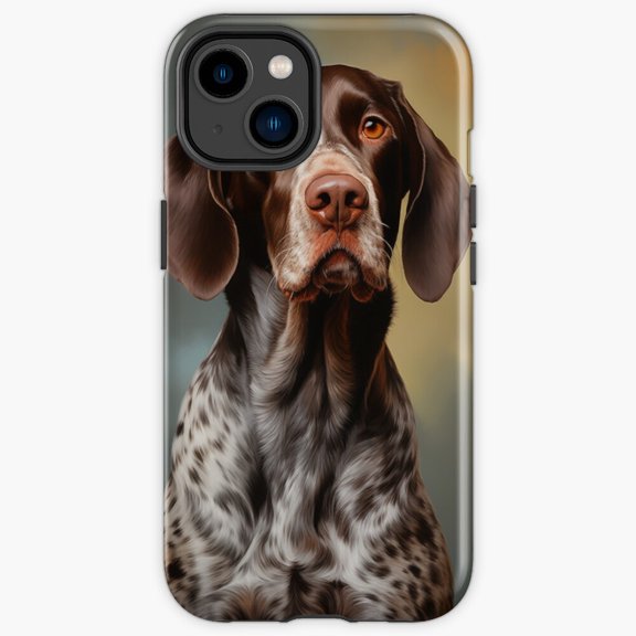 Protective iPhone Case German Shorthaired Pointer Faithful Dog Field Portrait Shield IP16 Magnetic MagSafe Compatible