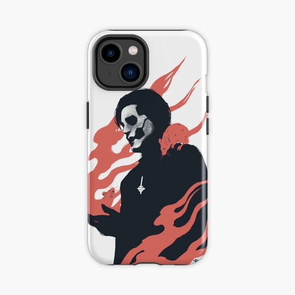 Protective iPhone Case Ghost Papa Rats White Background Design Phone Case IP13/14 Magnetic MagSafe Compatible