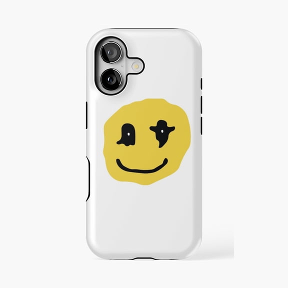 Protective iPhone Case Ghost Smiley Face Character Design Phone Case IP13/14 Magnetic MagSafe Compatible