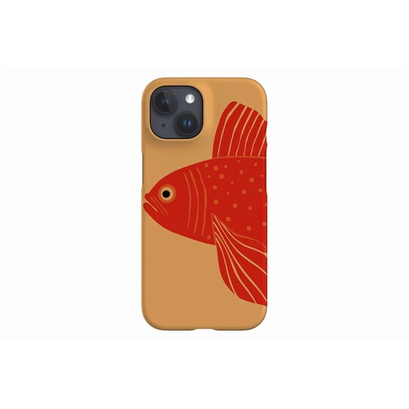 Protective iPhone Case Goldfish Bold Orange Fish Yellow Aquatic Sea Life Shield IP15 Magnetic MagSafe Compatible