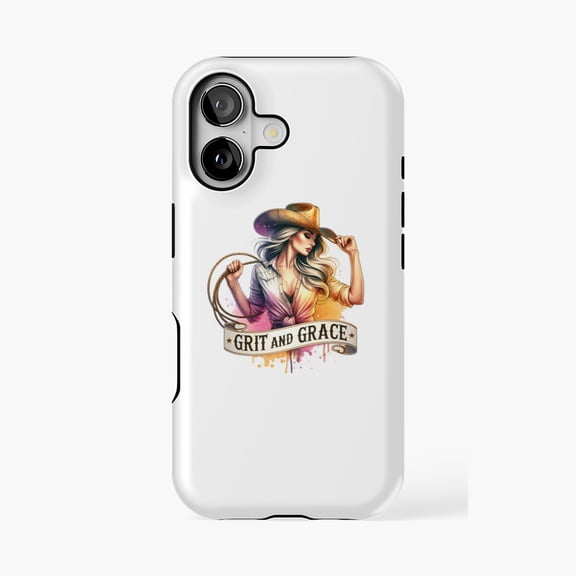 Protective iPhone Case Grit Grace Cowgirl Western Style Phone Case IP 17 Magnetic MagSafe Compatible
