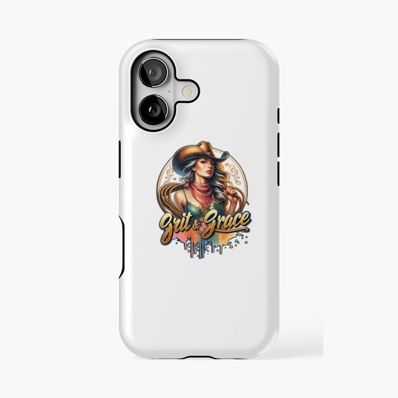 Protective iPhone Case Grit Grace Western Cowgirl Phone Case IP 15ProMax Magnetic MagSafe Compatible