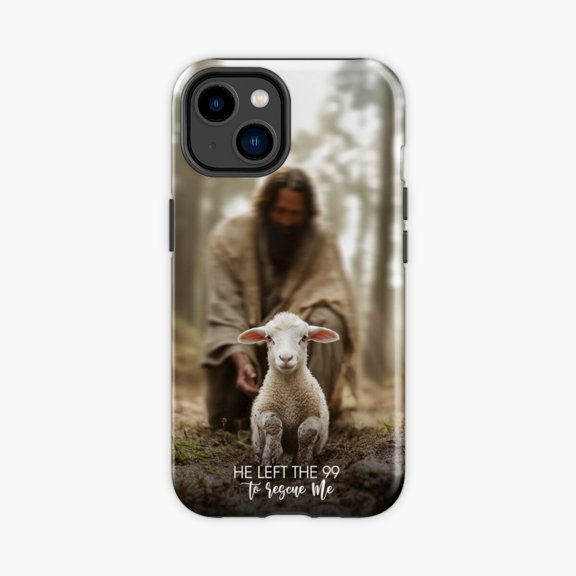 Protective iPhone Case He Left The 99 To Rescue Me Christian Quote Phone Case IP13/14 Magnetic MagSafe Compatible