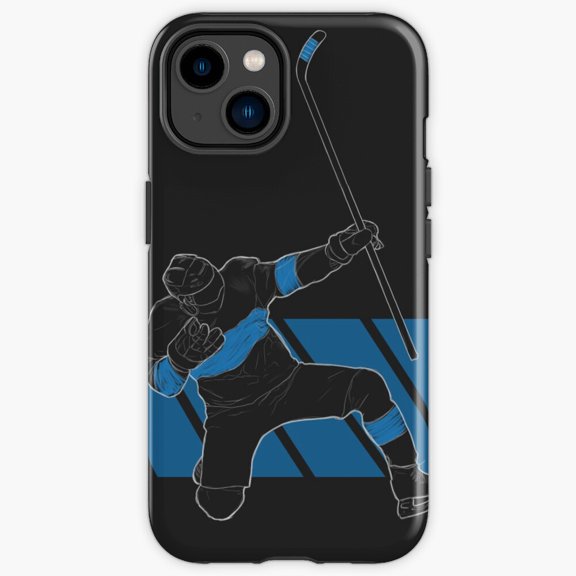 Protective iPhone Case Hockey Celly Blue Ice Rink Sport Goal Celebration Shield IP15 Magnetic MagSafe Compatible