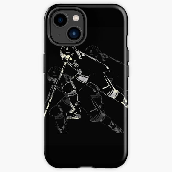 Protective iPhone Case Hockey Mania Ice Rink Athletic Sports Fan Typography Phone Case IP13/14 Magnetic MagSafe Compatible