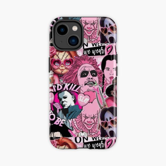 Protective iPhone Case Horror Collage Dark Retro Phone Case IP13/14 Magnetic MagSafe Compatible