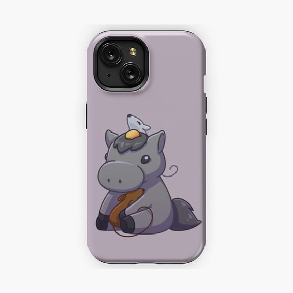 Protective iPhone Case Horse and Rat Phone Case Unique Animal Artwork IP13/14 Magnetic MagSafe Compatible