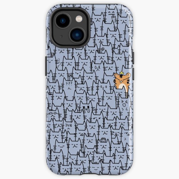 Protective iPhone Case Hoshi Field Jun Cats Whimsical Pastel Feline Garden Cover IP15 Magnetic MagSafe Compatible
