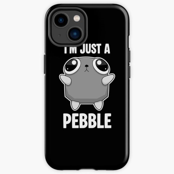 Protective iPhone Case I'M Just A Pebble Stone Mineral Grain Minimalist Heavy Duty Shockproof Hard Shell IP13/14 Magnetic MagSafe Compatible
