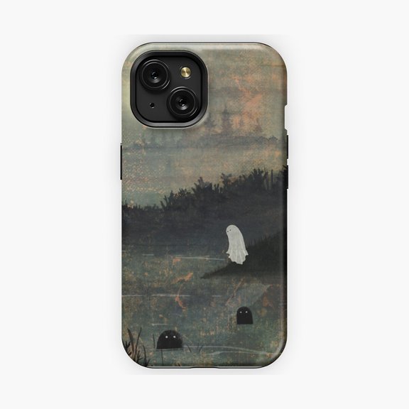 Protective iPhone Case In the Gloaming Phone Case with Atmospheric Dark Artwork Dusk Twilight Horizon IP16 Magnetic MagSafe Compatible